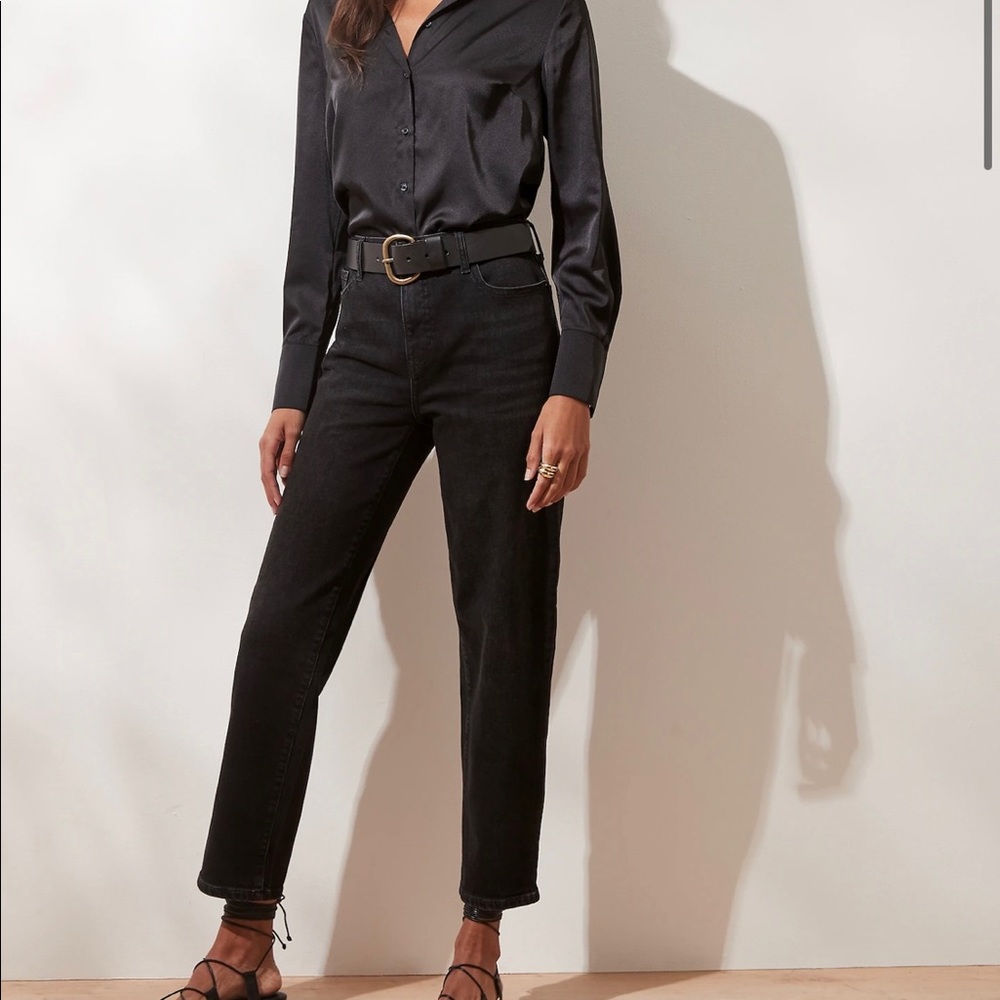 NWOT Banana Republic Black Straight Jean